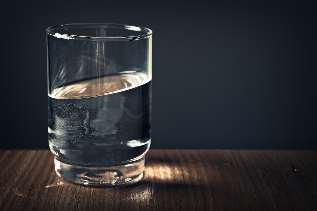 A glas with water